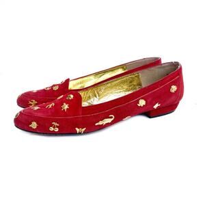 Vintage ZALO Red Suede Charm Loafers | Collector’s Pair | Fall Moto Edit | 90s